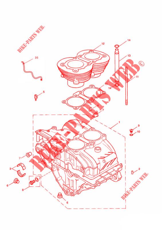 CARTERES CIGÜEÑAL Y FIJACIONES – BONNEVILLE HASTA MOTOR N°221608 (+ MOTOR N°229407 & 230164) para Triumph Bonneville T100 Carbs
