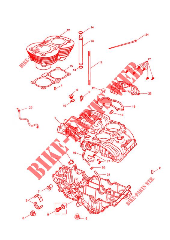 CARTERES CIGÜEÑAL Y FIJACIONES – BONNY DESDE MOTOR N°221609 (EXCEPTO MOTOR N°229407 & 230164) para Triumph Bonneville T100 Carbs
