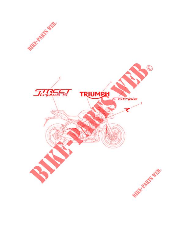 PEGATINAS para Triumph STREET TRIPLE 675 R 2013 - 2016